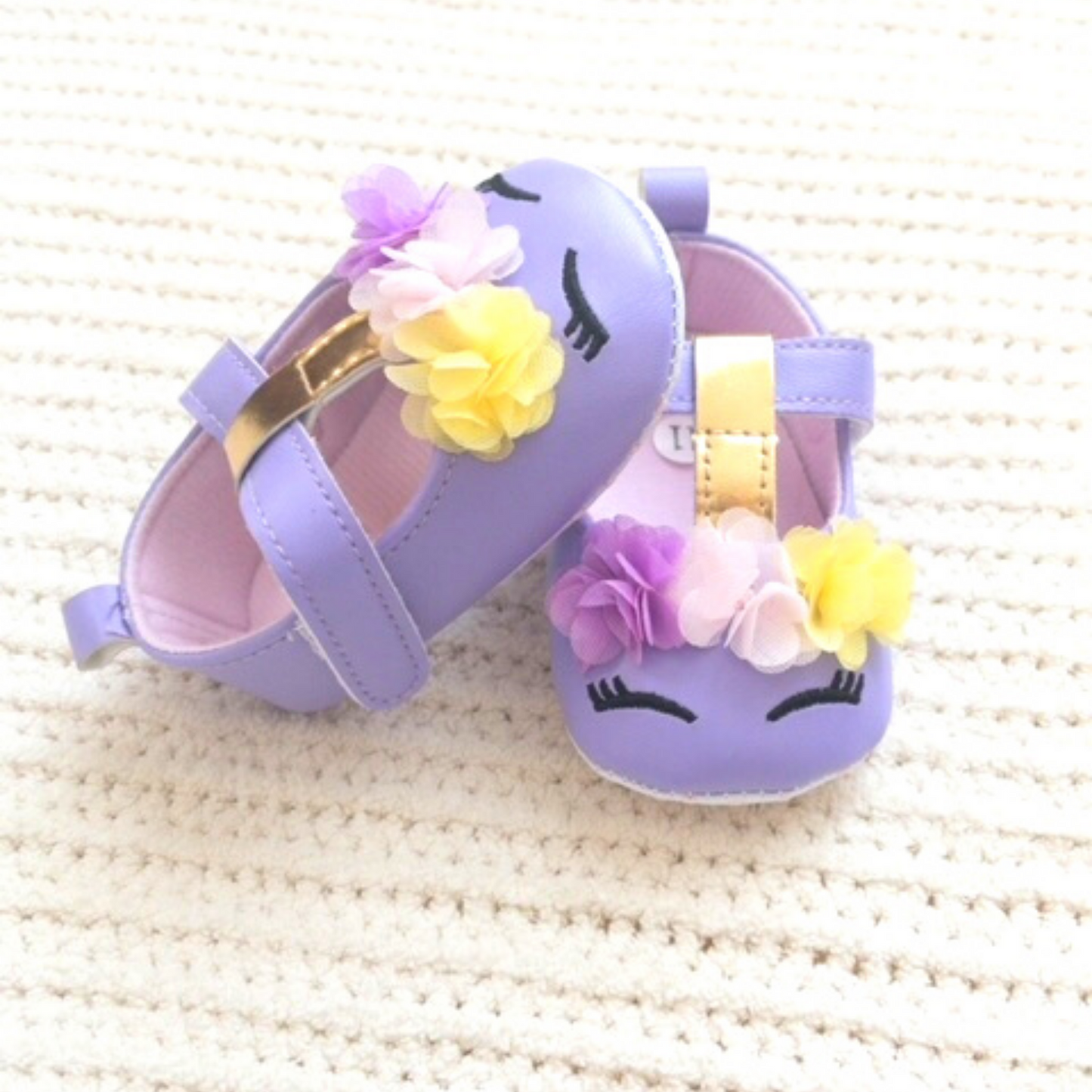 Soft Leather Unicorn Shoes | Purple, Pink, White
