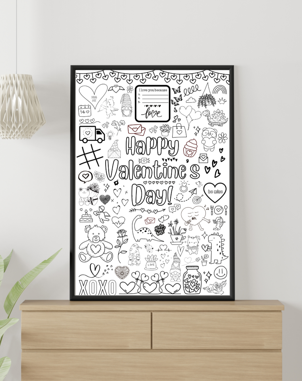 Happy Valentine's Day | Coloring Poster