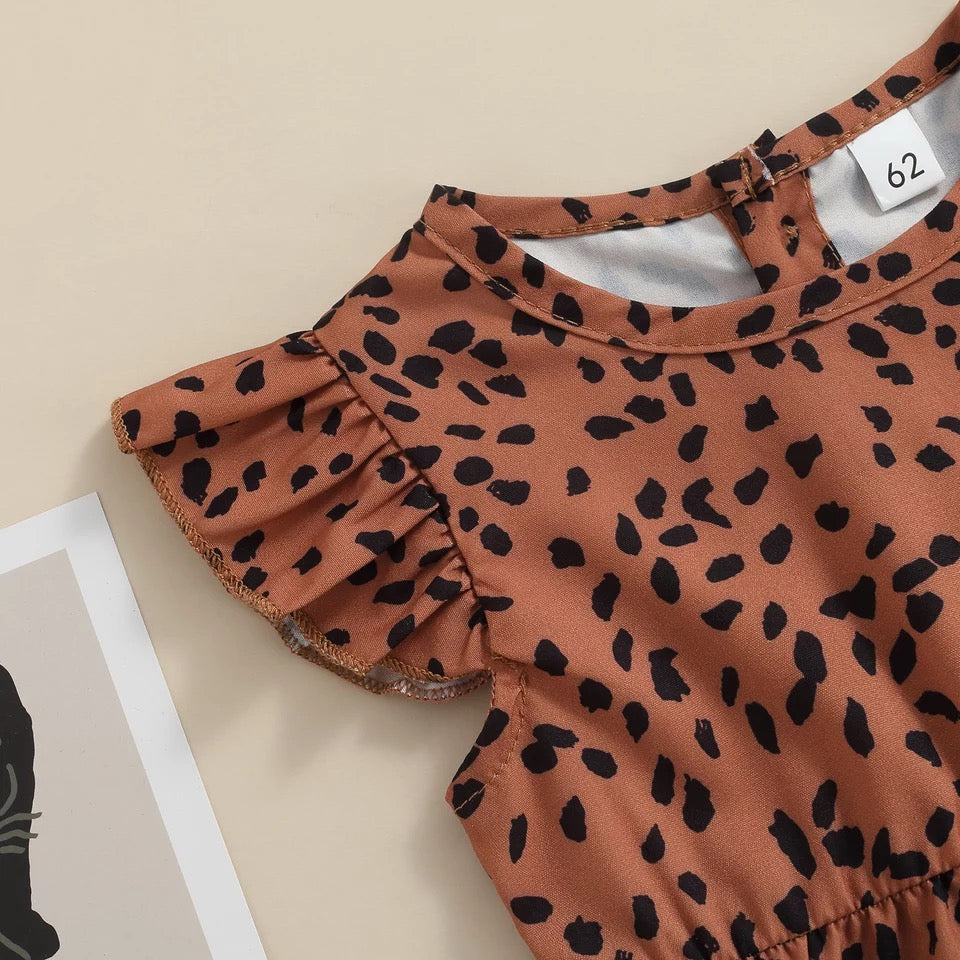 Cheetah Spotted Bubble Romper