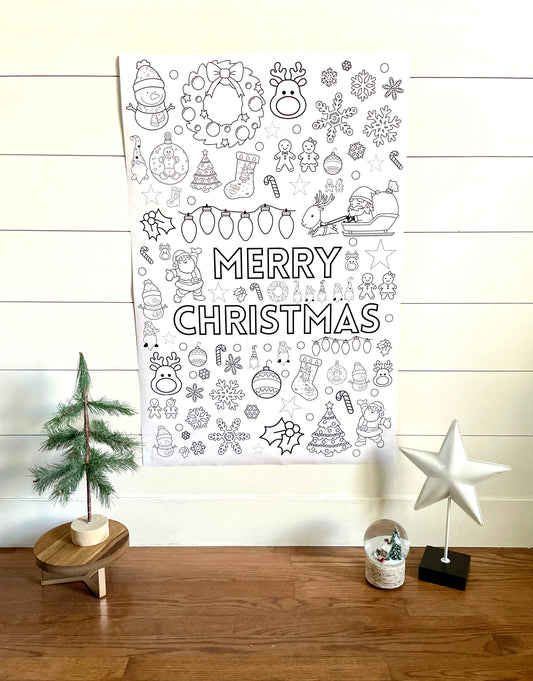 Merry Christmas | Coloring Poster